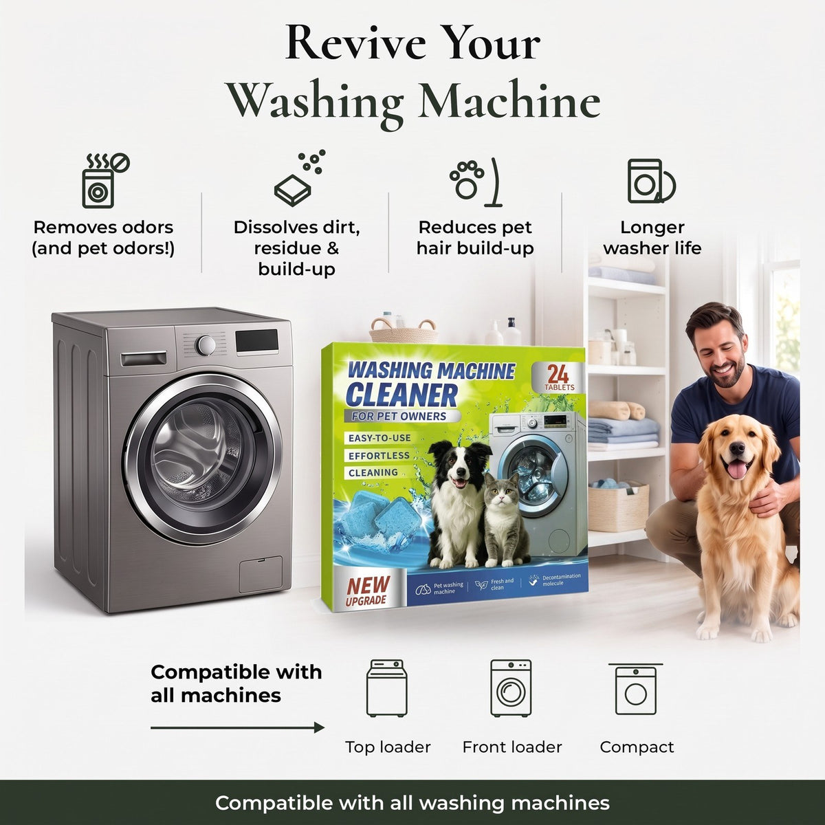 Revive your washing machine with PetFresh tablets