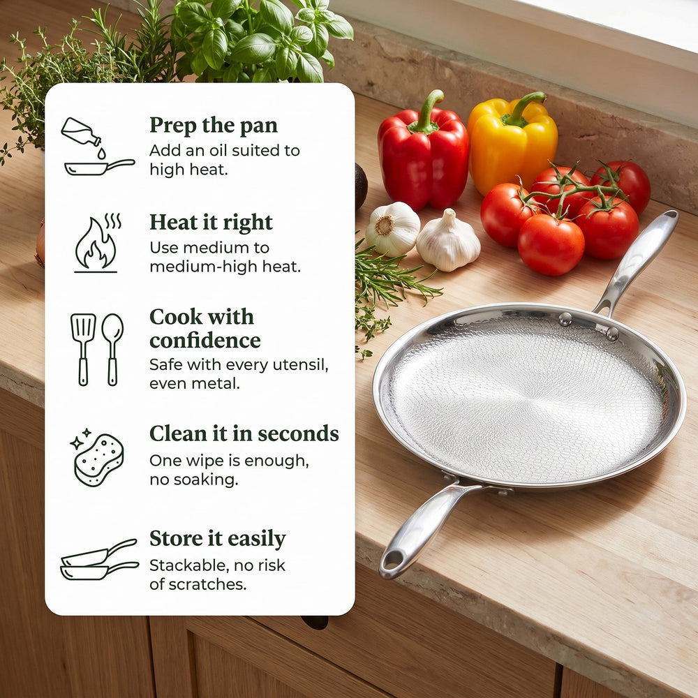 How to use the TitanPure pan, with fresh vegetables