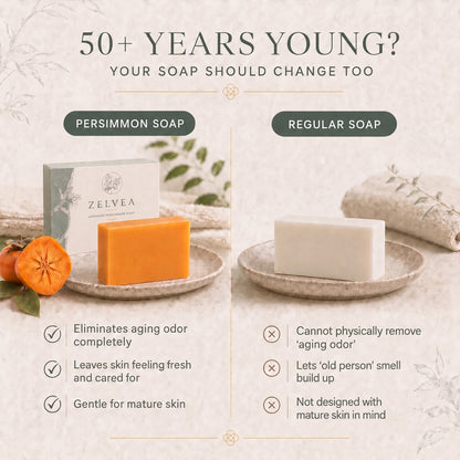 Persimmon soap versus regular soap comparison