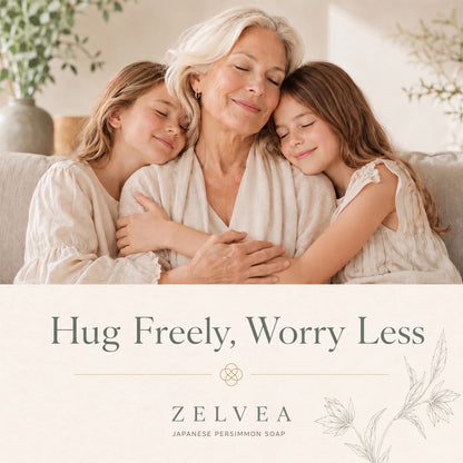 Hug freely, worry less — grandmother hugging her granddaughters