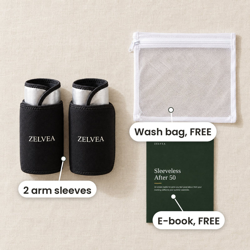 What's in the Buy 1, Get 1 Free box: 2 sleeves, a mesh wash bag and the e-book